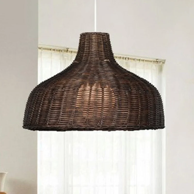 Aziatische stijl uivormige hanglamp bamboe 1-lichts woonkamer slingerlamp Clearhalo