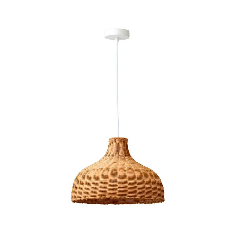 Aziatische stijl uivormige hanglamp bamboe 1-lichts woonkamer slingerlamp Clearhalo