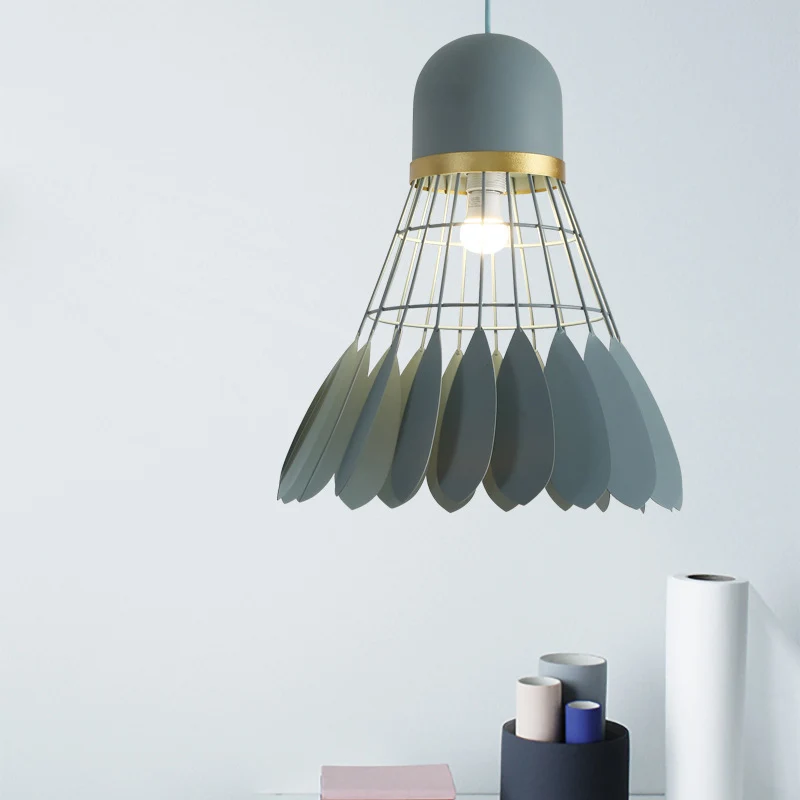 Badmintonvormige woonkamer hanglamp ijzer 1 kop hedendaagse hanglamp Clearhalo