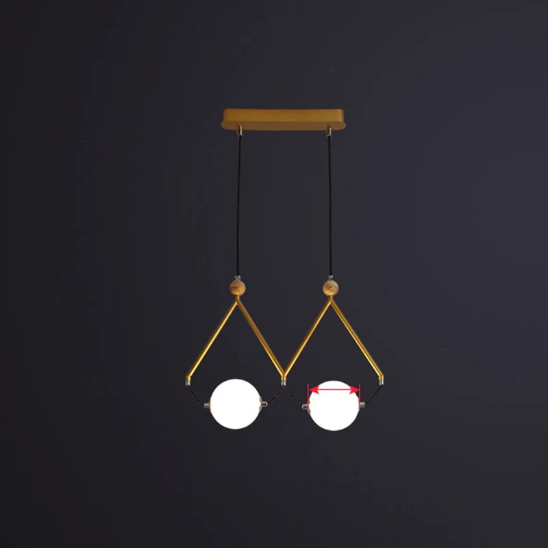 Ball Restaurant Hanglamp Ivoorglas Minimalistisch Creatief Eilandverlichtingsarmatuur Clearhalo
