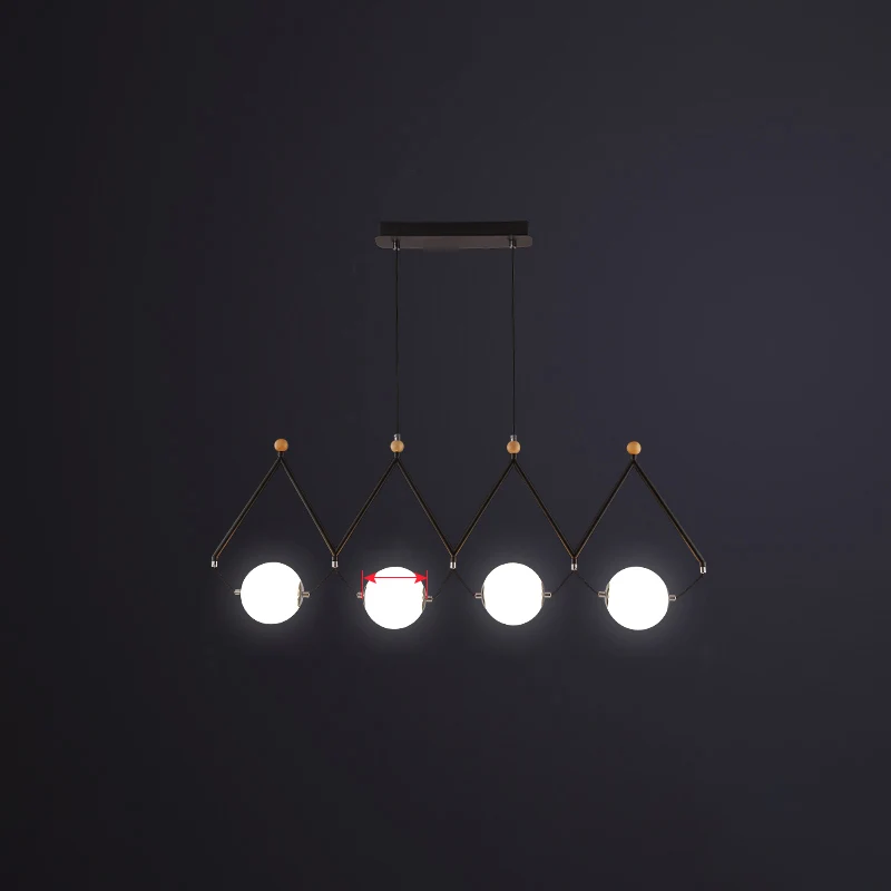 Ball Restaurant Hanglamp Ivoorglas Minimalistisch Creatief Eilandverlichtingsarmatuur Clearhalo