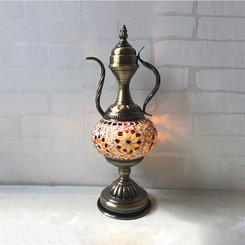 Ball Task Lighting Traditioneel Chocolade/Rood-Roze/Koffieglas 1 Kop Woonkamer Nachttafellamp Clearhalo