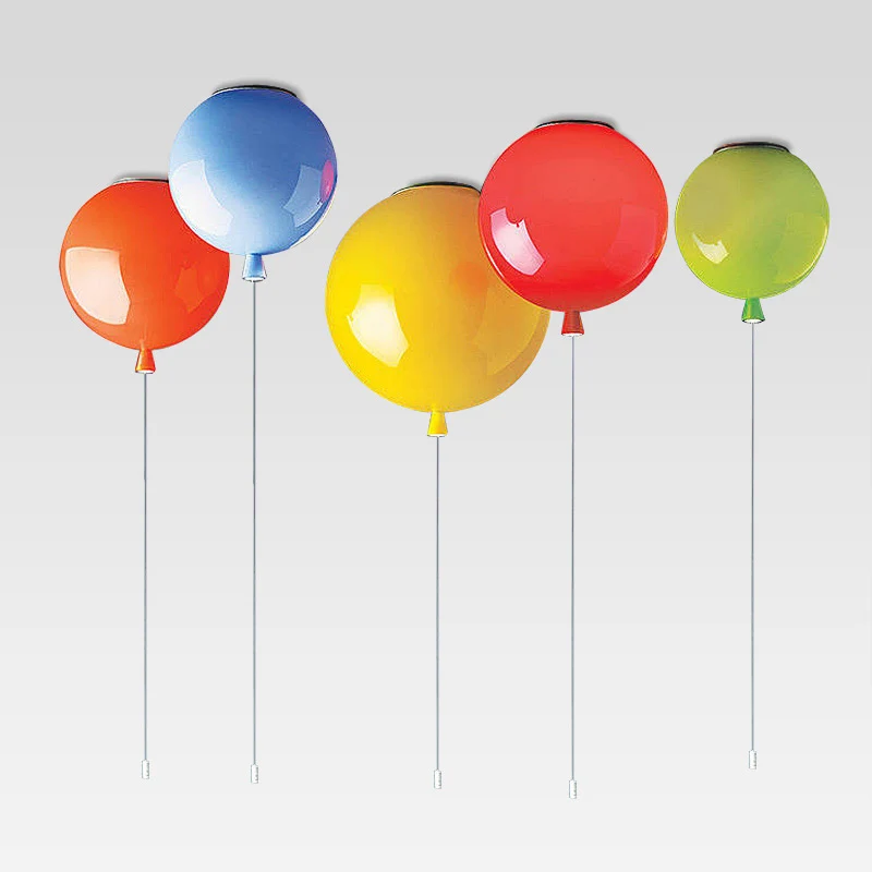 Ballon Semi Mount Verlichting Kinder Plastic 1-lichts Slaapkamer Plafondlamp Clearhalo