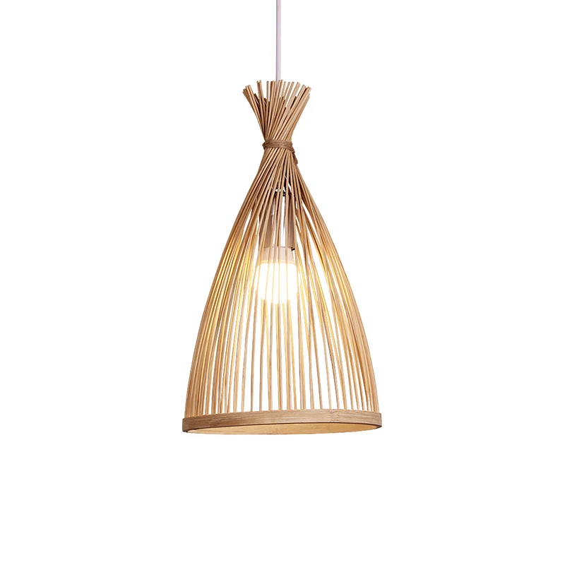Bamboo Bell Suspension Lighting Minimalistisch 1��Hoofdhangend plafondlicht voor theesalon Clearhalo