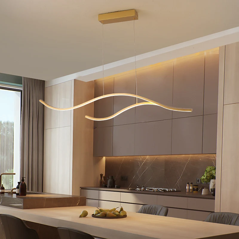 Bare Branch metalen hangende verlichtingsarmatuur Eenvoud LED-eilandlicht voor open keuken Clearhalo