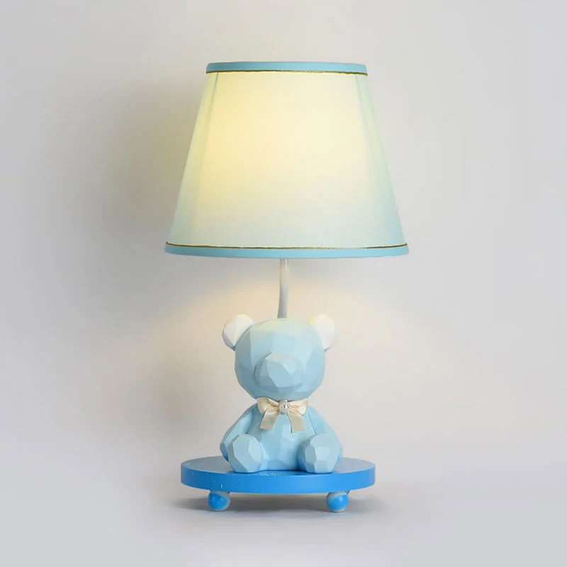 Barrel Shade nachtkastjelamp stof 1 lamp cartoon beer nachtkastje verlichting blauw/roze Clearhalo