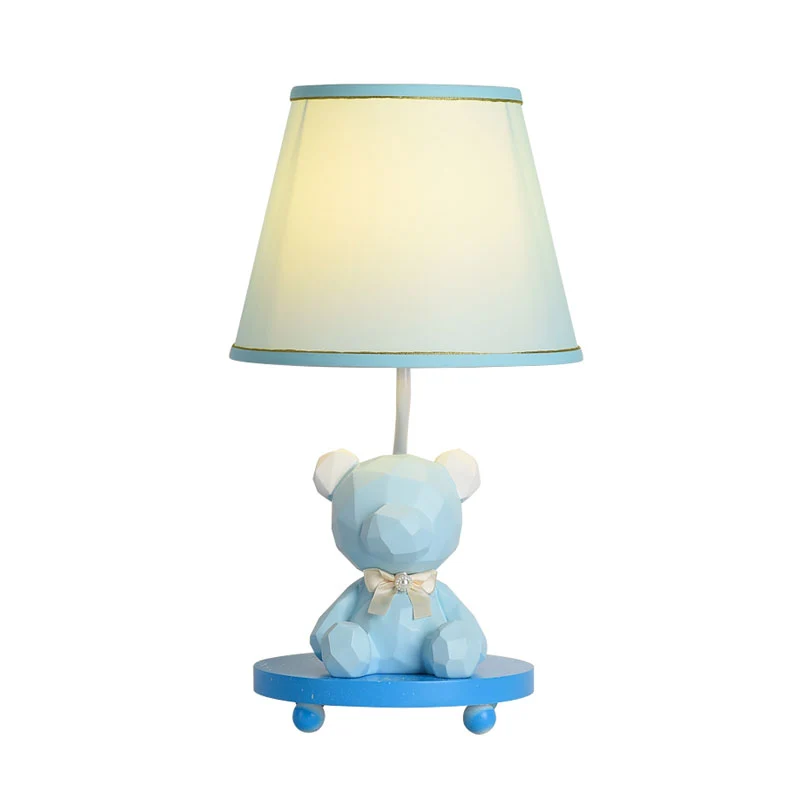 Barrel Shade nachtkastjelamp stof 1 lamp cartoon beer nachtkastje verlichting blauw/roze Clearhalo