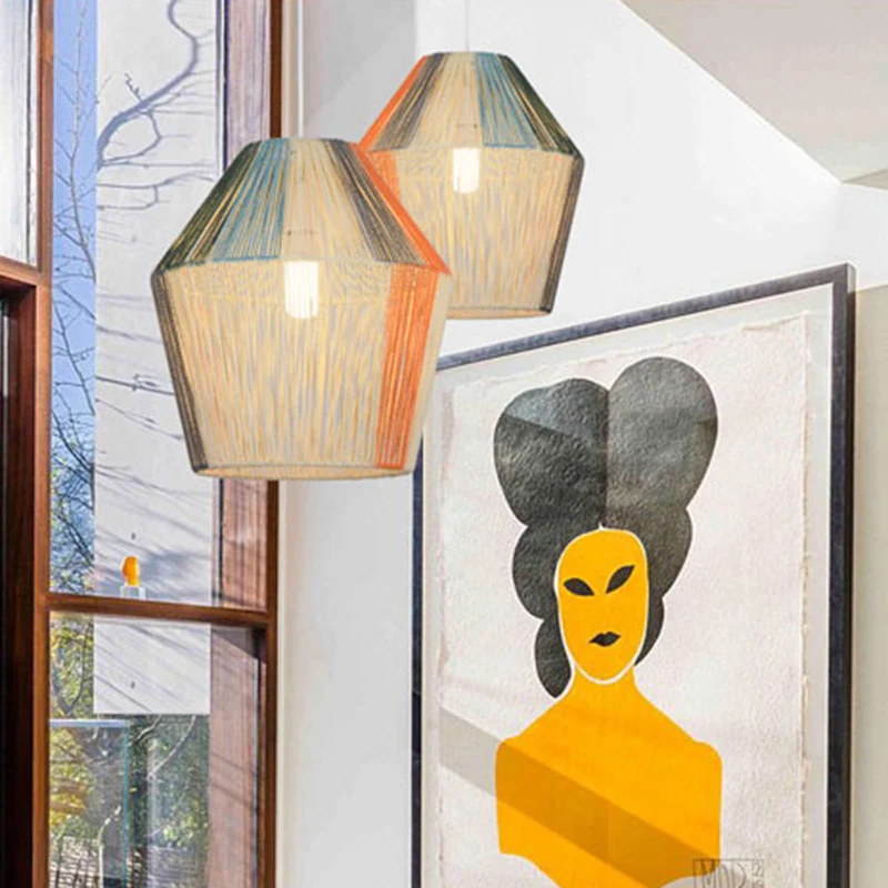 Beige vat hangende verlichting modernistische 1-koppige hangende plafondlamp voor eetkamer Clearhalo