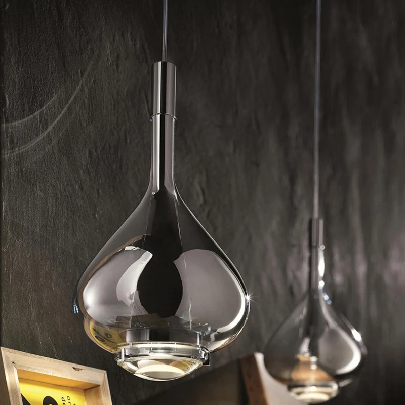 Bekerachtige vorm hanglamp modern rosé goud/helder/rook helder glas 1 licht eetkamer hangende lichtset Clearhalo