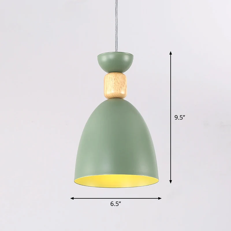 Bell Eetkamer Downlight Hanglamp Metaal Enkele lamp Scandinavische stijl Hanglamp Clearhalo