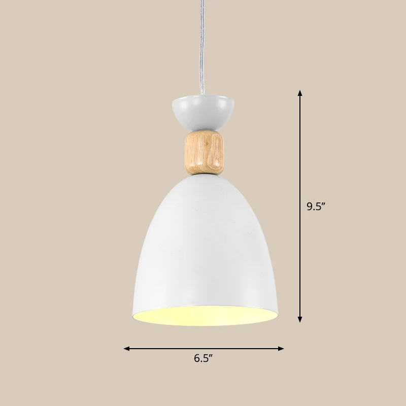 Bell Eetkamer Downlight Hanglamp Metaal Enkele lamp Scandinavische stijl Hanglamp Clearhalo