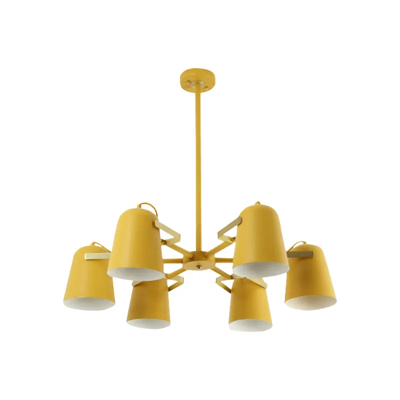 Bell Shade Woonkamer Hangende Verlichting Ijzer Moderne Mode Hangende Kroonluchter Clearhalo