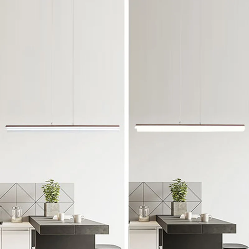 Bend Aluminium hanglamp Armatuur Eenvoud Koffie LED-eilandlamp voor eetkamer Clearhalo
