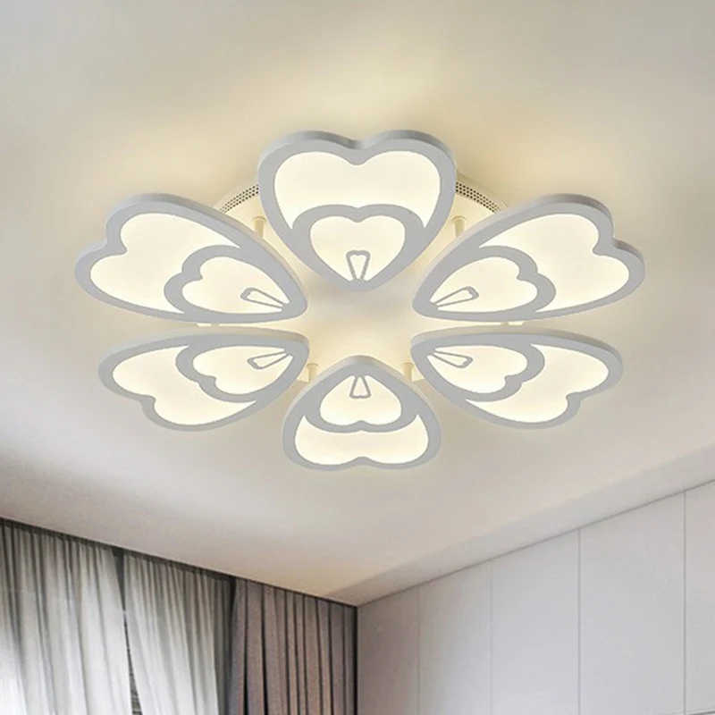 Bloem acryl inbouwlamp eigentijds wit LED semi-inbouw plafondlamp voor woonkamer Clearhalo