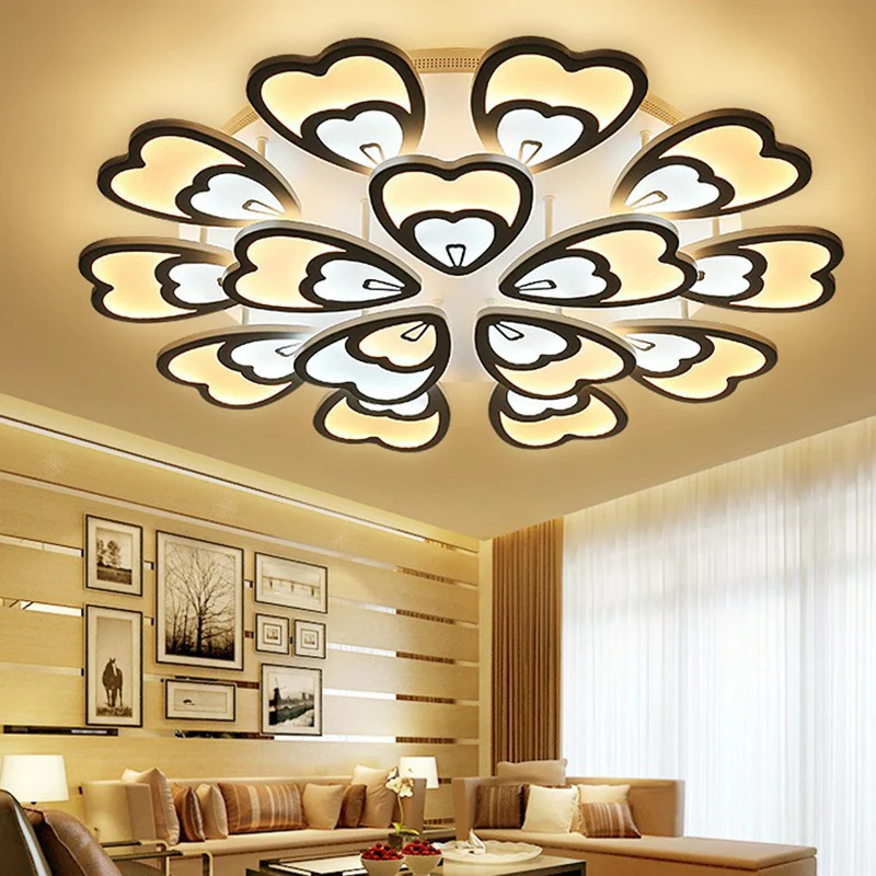 Bloem acryl inbouwlamp eigentijds wit LED semi-inbouw plafondlamp voor woonkamer Clearhalo
