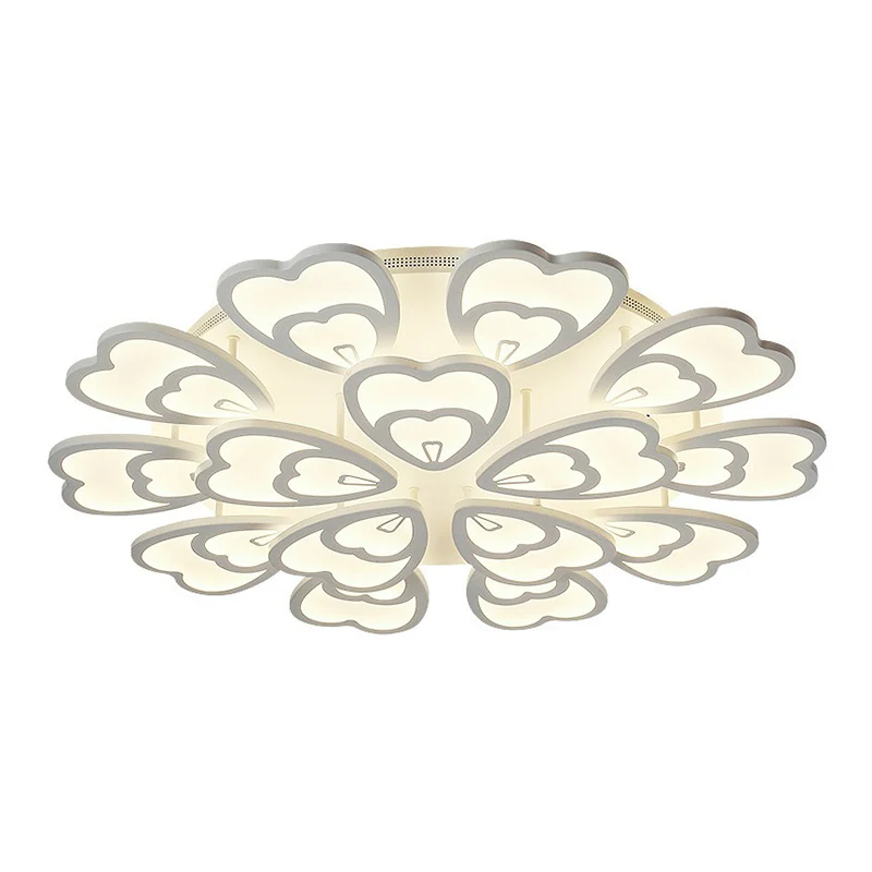 Bloem acryl inbouwlamp eigentijds wit LED semi-inbouw plafondlamp voor woonkamer Clearhalo