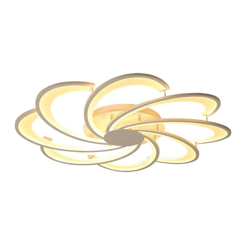 Bloem Woonkamer Verzonken Plafondlamp Acryl Eigentijds LED Semi Inbouw Verlichtingsarmatuur Wit Clearhalo