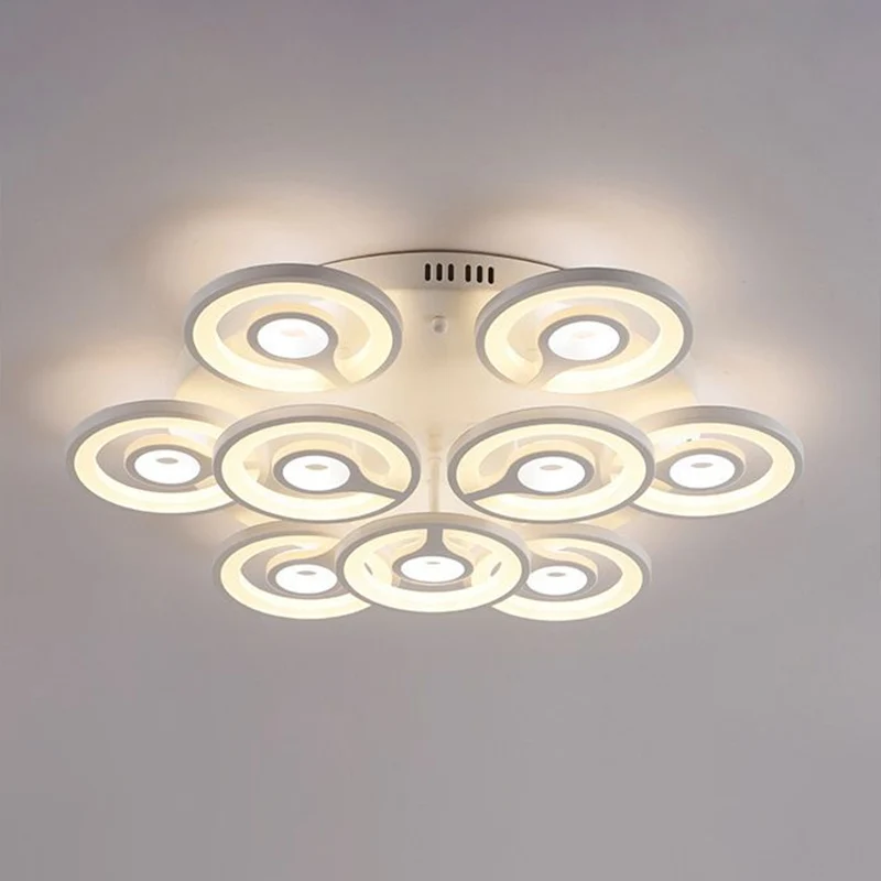Bloemen LED semi-inbouwverlichting Moderne stijl acryl woonkamer plafondgemonteerd lichtarmatuur wit Clearhalo