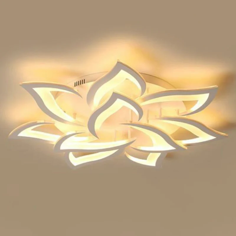 Blossom acryl inbouwlamp eigentijds wit LED semi-inbouw plafondlamp voor woonkamer Clearhalo
