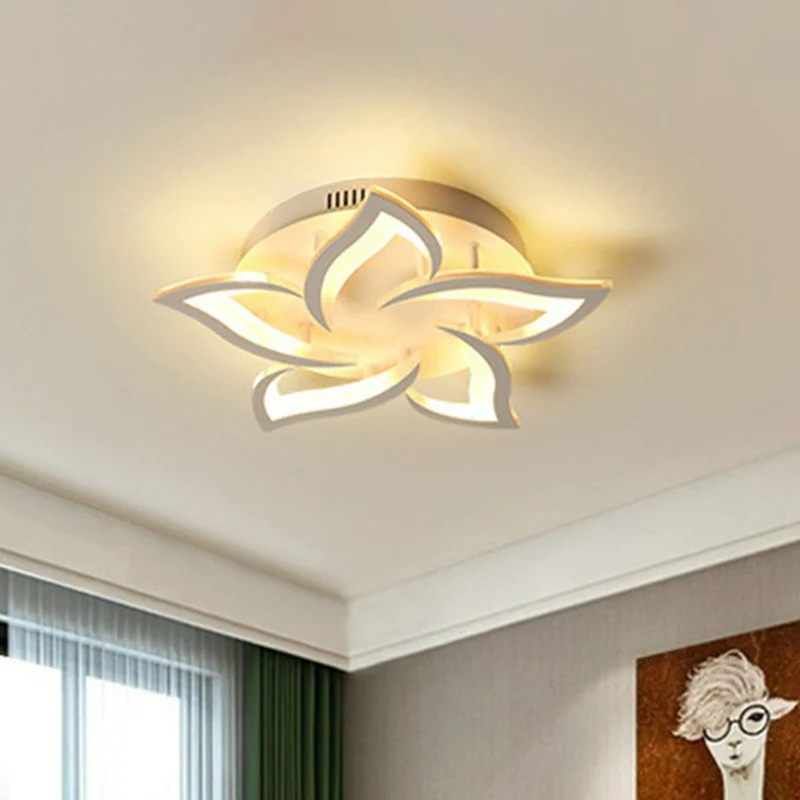 Blossom acryl inbouwlamp eigentijds wit LED semi-inbouw plafondlamp voor woonkamer Clearhalo