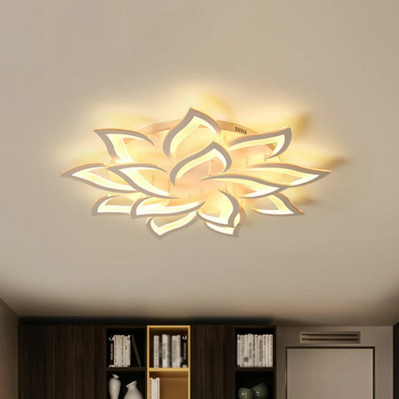 Blossom acryl inbouwlamp eigentijds wit LED semi-inbouw plafondlamp voor woonkamer Clearhalo