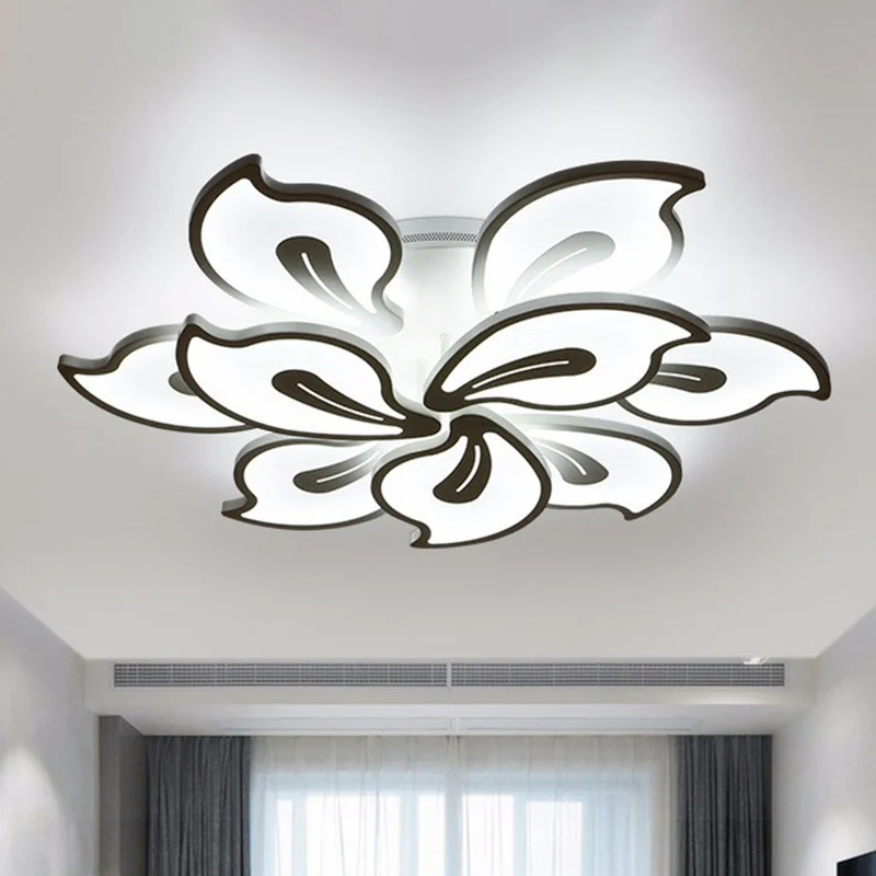 Blossom LED semi-inbouwverlichting Moderne stijl metallic wit plafondgemonteerd lichtarmatuur Clearhalo