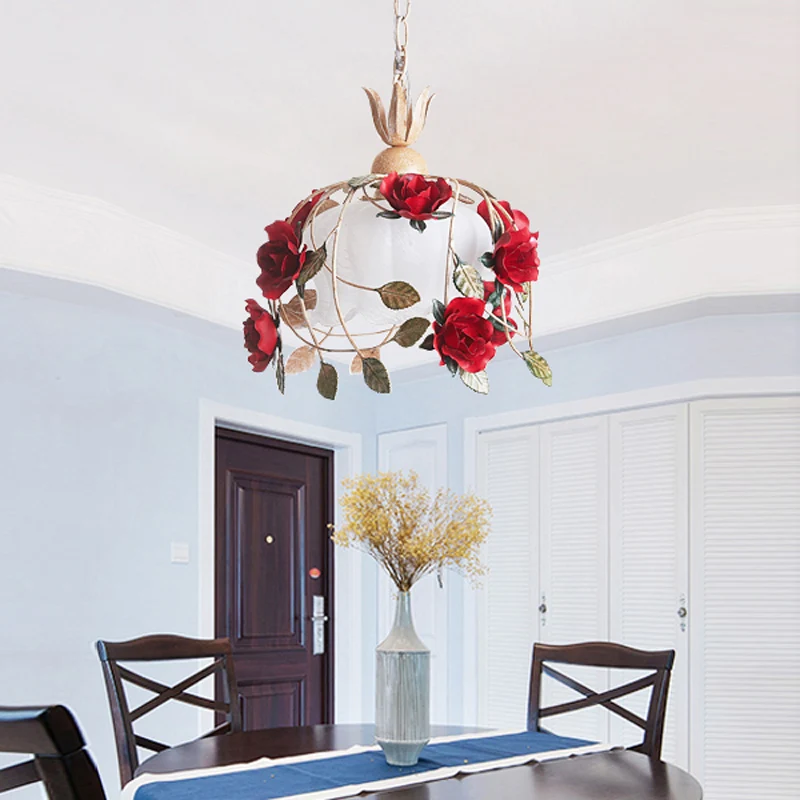 Blossom Wit Glazen Plafondlamp Koreaanse Tuin 1 Lamp Eetkamer Hanglamp, 12,5"/16" W Clearhalo
