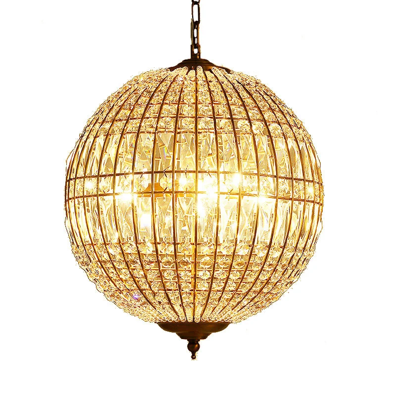 Bol eetkamer neerwaartse verlichting hanger klassieke heldere kristallen hangende kroonluchter Clearhalo