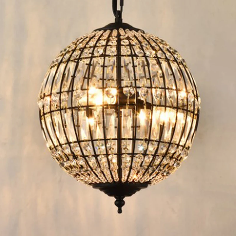 Bol eetkamer neerwaartse verlichting hanger klassieke heldere kristallen hangende kroonluchter Clearhalo