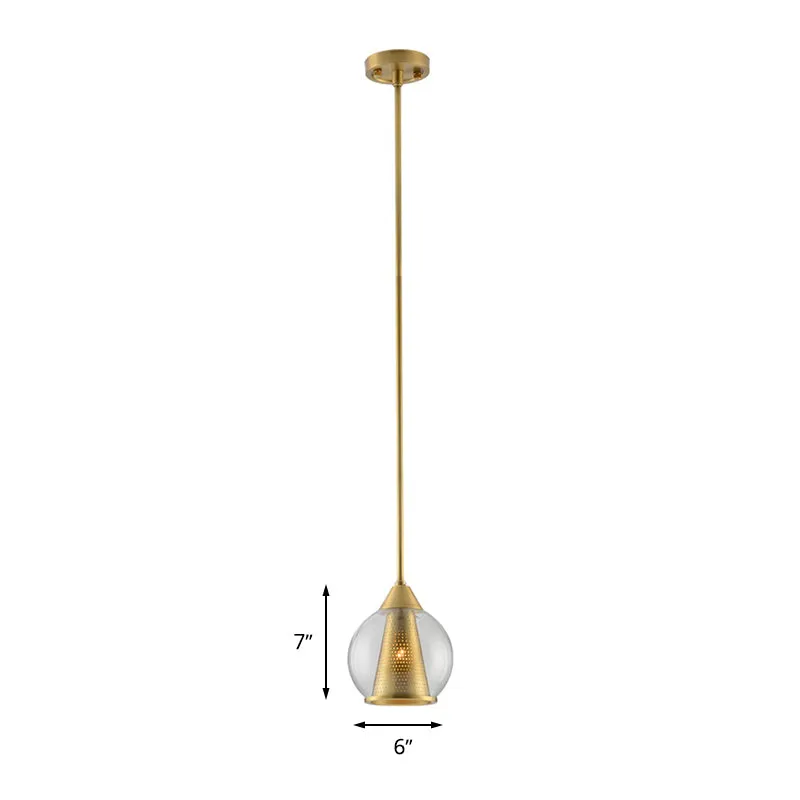 Bol hangende plafondlamp modern rookgrijs glas 1 kop eetkamer hanglamp met gouden kegel metalen kap aan de binnenkant Clea...
