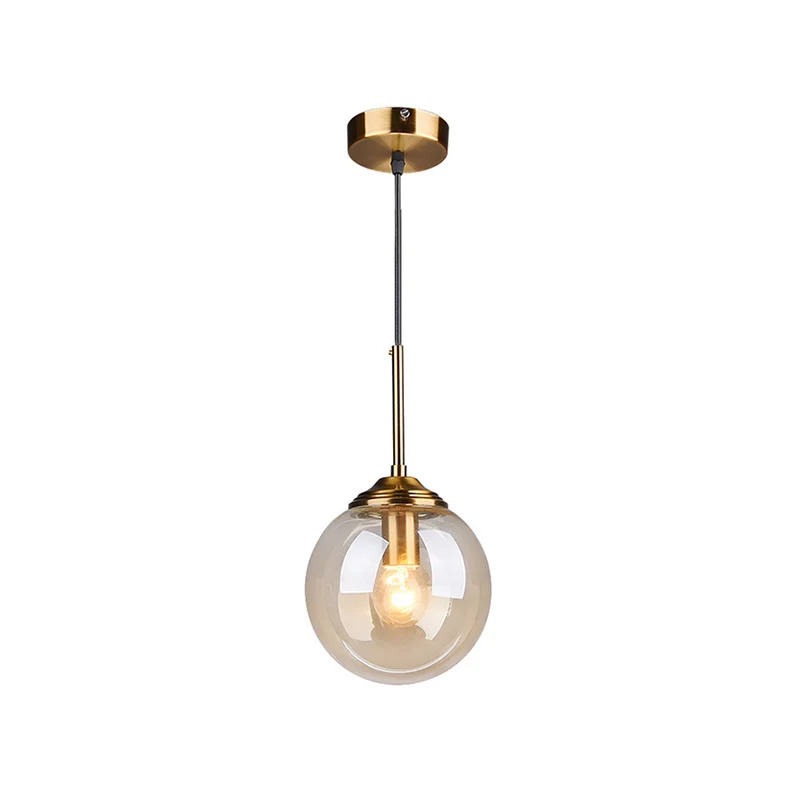Bol hangende verlichtingsarmatuur Moderne minimalistische glazen hangende plafondlampen voor binnen Clearhalo