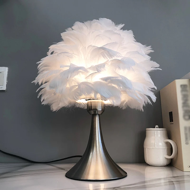Boomachtige leeslamp, eigentijds verengrijs/wit LED-nachttafellampje voor studeerkamer Clearhalo