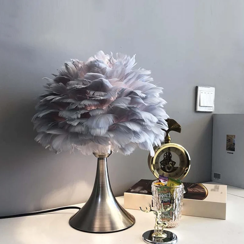Boomachtige leeslamp, eigentijds verengrijs/wit LED-nachttafellampje voor studeerkamer Clearhalo