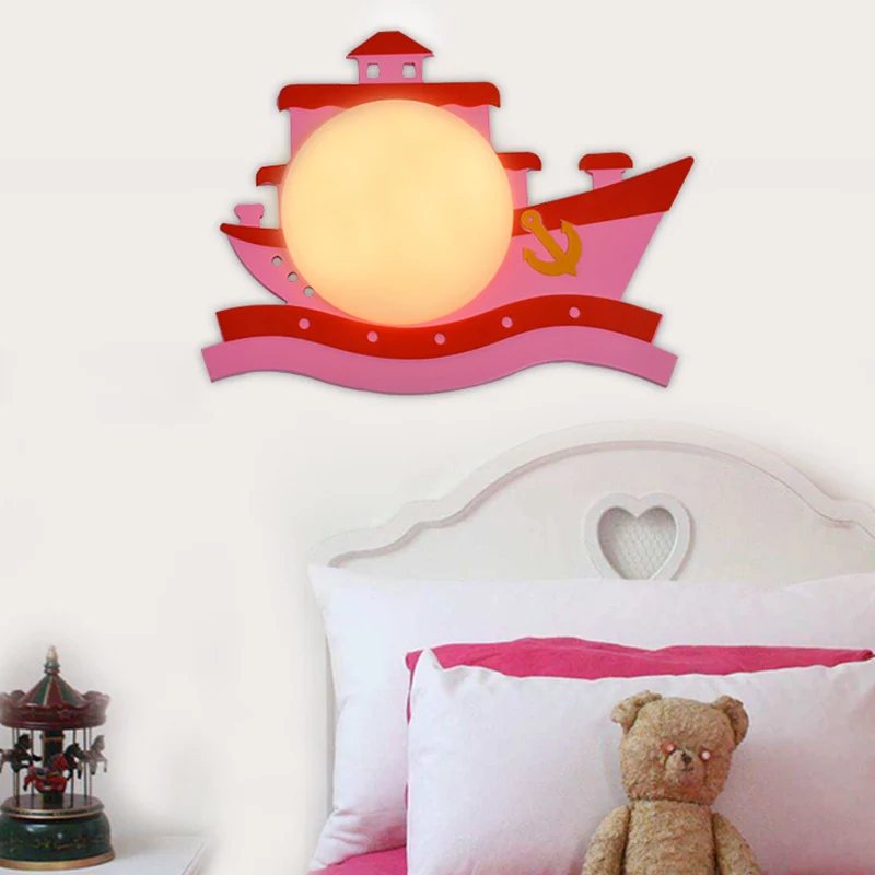 Bootvorm kinderkamer schansverlichting LED cartoon wandlamp Clearhalo