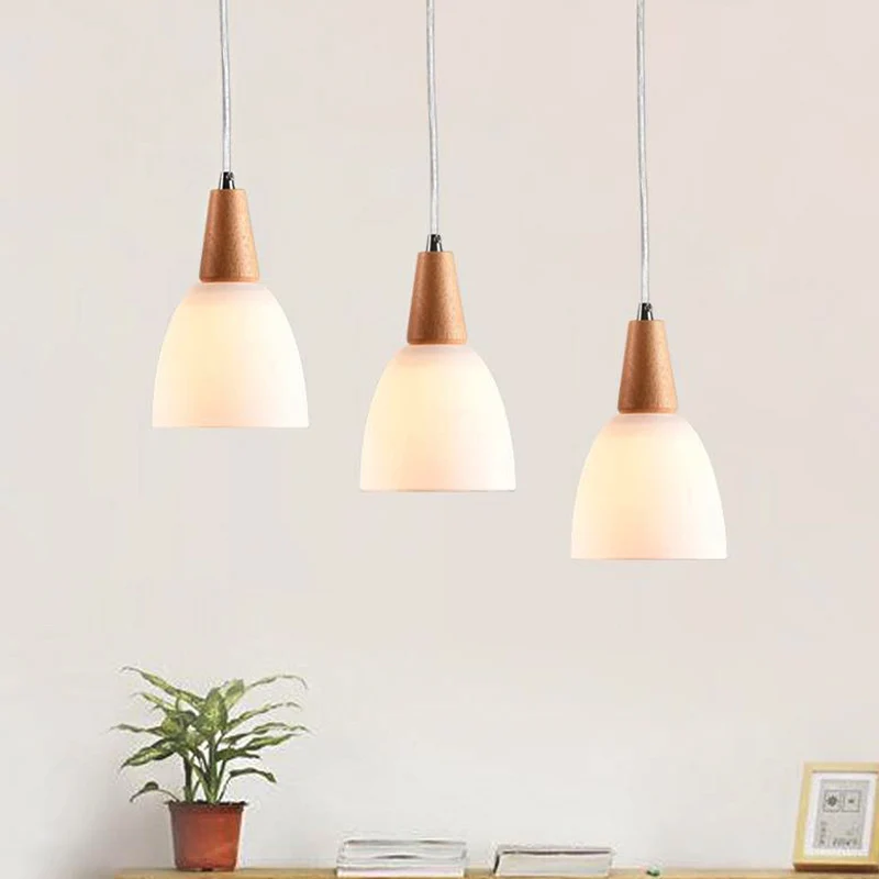 Bowl Drop hanglamp Scandinavisch mat wit glas 1/2/3-kops beige hanglampset voor eetkamer Clearhalo