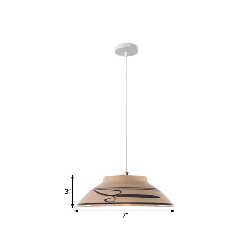 Bowl Keramiek Hanglamp Enkelvoudige antieke hanglamp voor gang Clearhalo