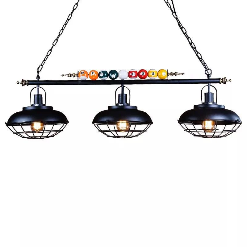 Bowl Shade Biljart Licht Industrieel Stijl Metalen Eiland Lichtpunt voor Restaurant Clearhalo