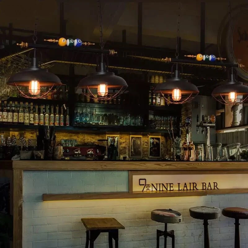 Bowl Shade Biljart Licht Industrieel Stijl Metalen Eiland Lichtpunt voor Restaurant Clearhalo