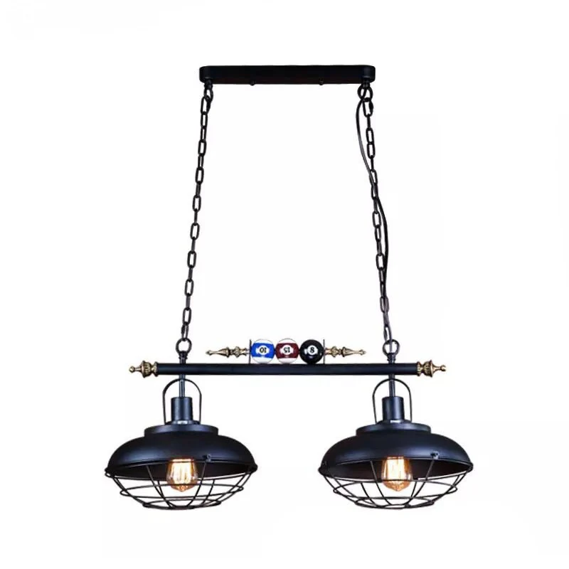 Bowl Shade Biljart Licht Industrieel Stijl Metalen Eiland Lichtpunt voor Restaurant Clearhalo