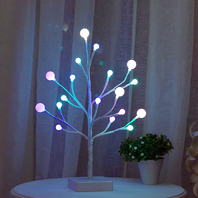 Branching nachttafellamp moderne kunststof woonkamer LED-nachtkastje licht wit Clearhalo
