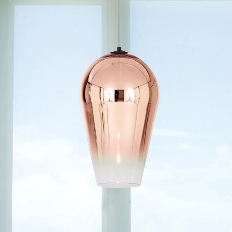 7"/8" brede kanon hanglamp modern glas 1 licht chroom/goud/rosé goud hanglamp Clearhalo