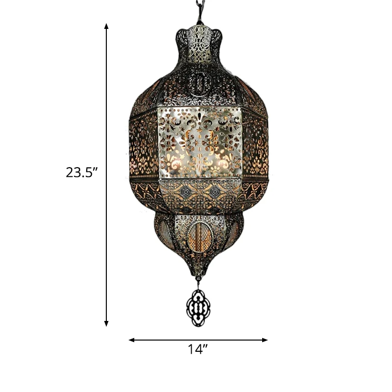 Bronze Etch plafond hanglamp Art Deco metaal 3-lamps woonkamer kroonluchterverlichting Clearhalo