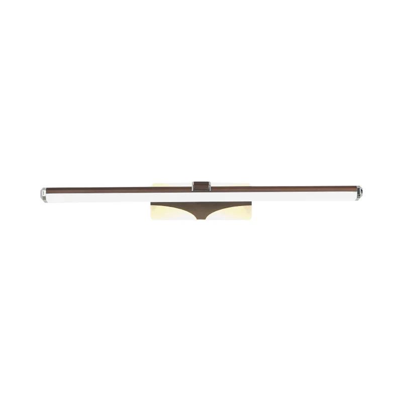 Bruin langwerpig ijdelheidslichtarmatuur Klassieke metalen LED-badkamerlamp wit/warm licht, 16,5"/23" breed Clearhalo