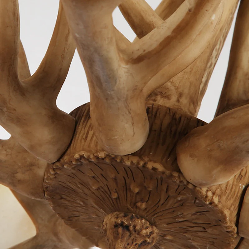 Bruine klok/cilinder kroonluchter verlichting traditionalisme hars 6/8 hoofden woonkamer ophanging hanglamp Clearhalo