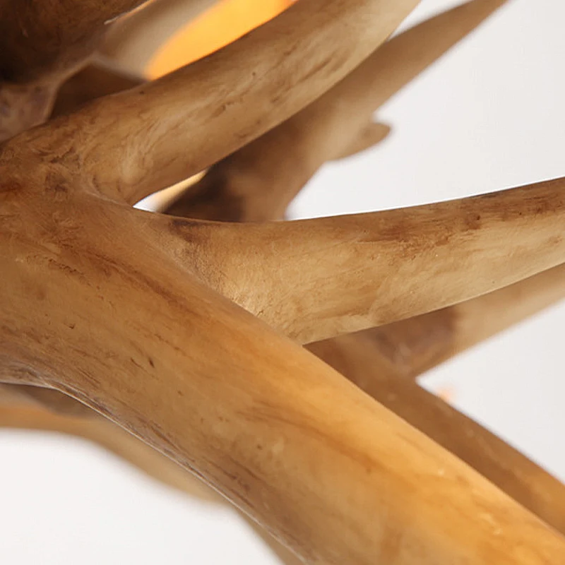 Bruine klok/cilinder kroonluchter verlichting traditionalisme hars 6/8 hoofden woonkamer ophanging hanglamp Clearhalo