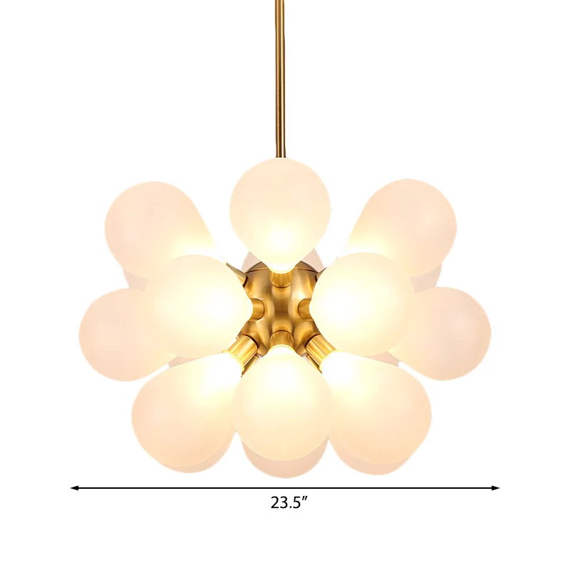 Bubble plafondkroonluchter modernisme wit/roze/blauw glas LED woonkamer hanglampset Clearhalo
