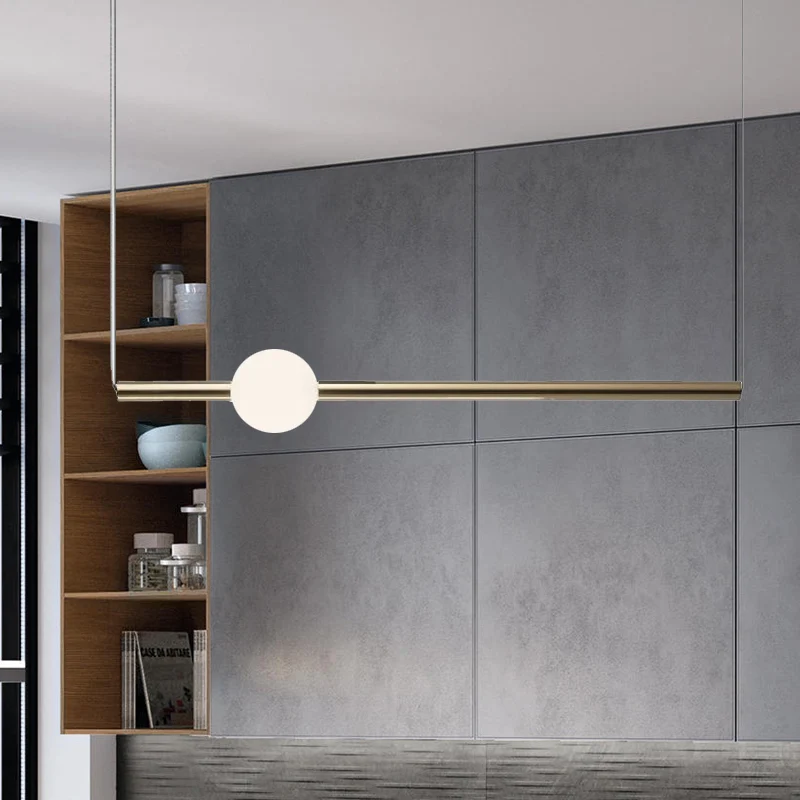Buis wit/goud glazen kroonluchterlamp modernistisch 1-lichts goud/wit led-plafondhanglamp met horizontaal/verticaal ontwer...