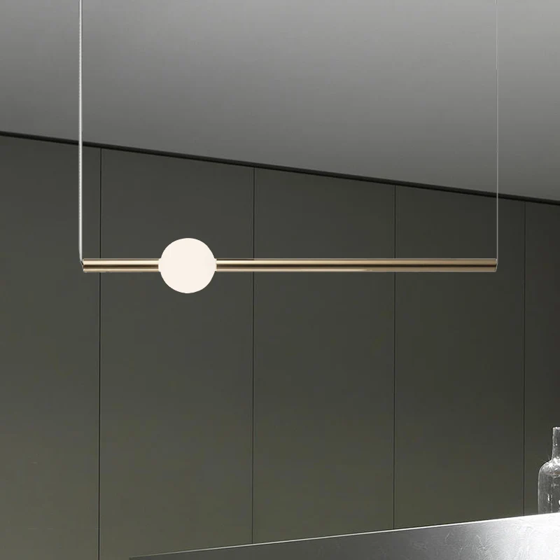 Buis wit/goud glazen kroonluchterlamp modernistisch 1-lichts goud/wit led-plafondhanglamp met horizontaal/verticaal ontwer...