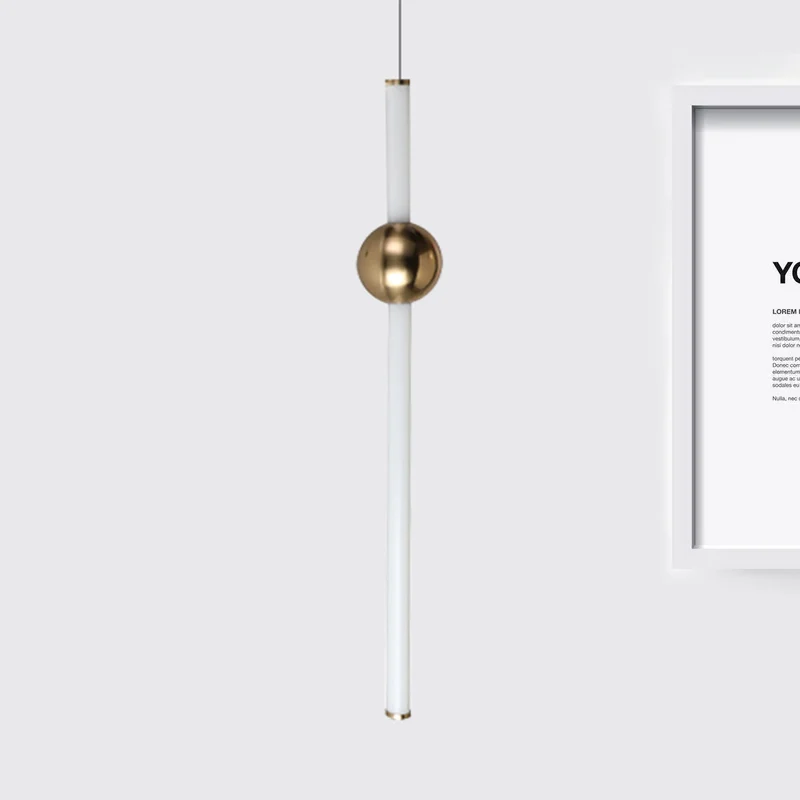 Buis wit/goud glazen kroonluchterlamp modernistisch 1-lichts goud/wit led-plafondhanglamp met horizontaal/verticaal ontwer...