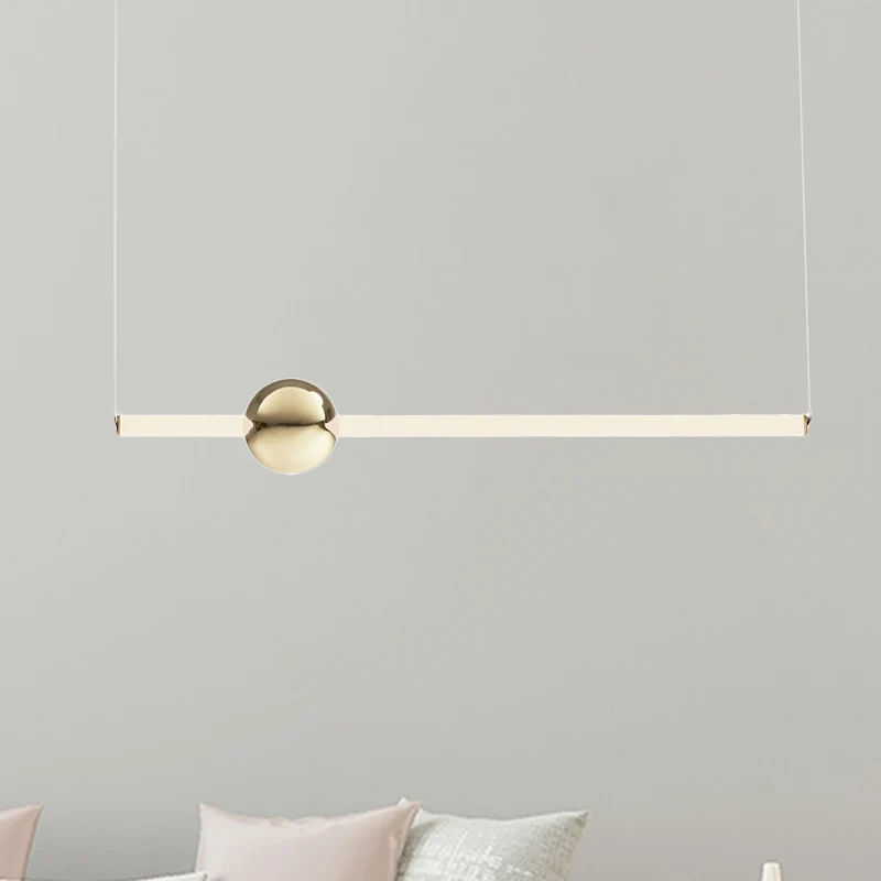 Buis wit/goud glazen kroonluchterlamp modernistisch 1-lichts goud/wit led-plafondhanglamp met horizontaal/verticaal ontwer...